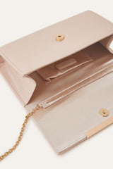 Patent Clutch Bag Nude