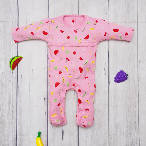 Pink Tropical Sleeping Suit