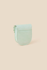 Girls Scallop Edge Heart Clasp Cross-Body Bag