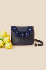 Girls Embellished Flower Cross-Body Bag