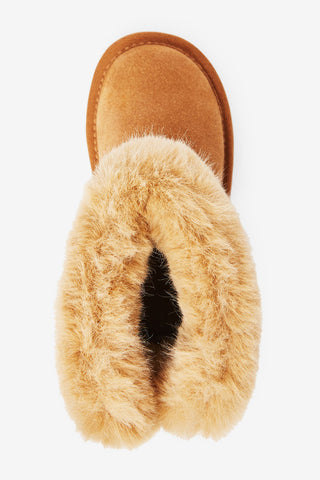 Water Repellent Suede High Ankle Boots For Kids
