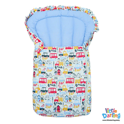 Baby Carry Nest Frill Truck & Car Sky Blue Color | Little Darling