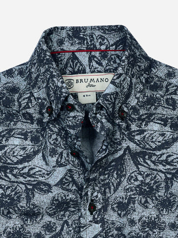 Anchor Grey Floral Printed Casual Shirt Brumano Pakistan