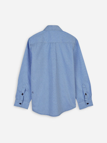 Blue Printed Long Sleeve Casual Shirt Brumano Pakistan