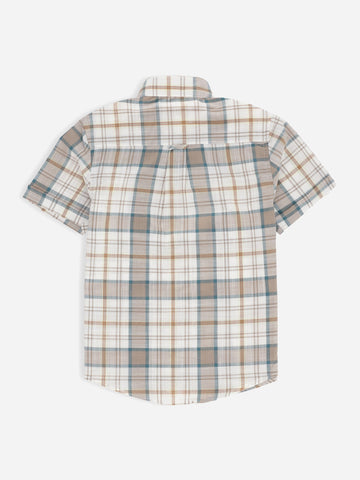 Brown Checkered Half Sleeve Casual Shirt Brumano Pakistan
