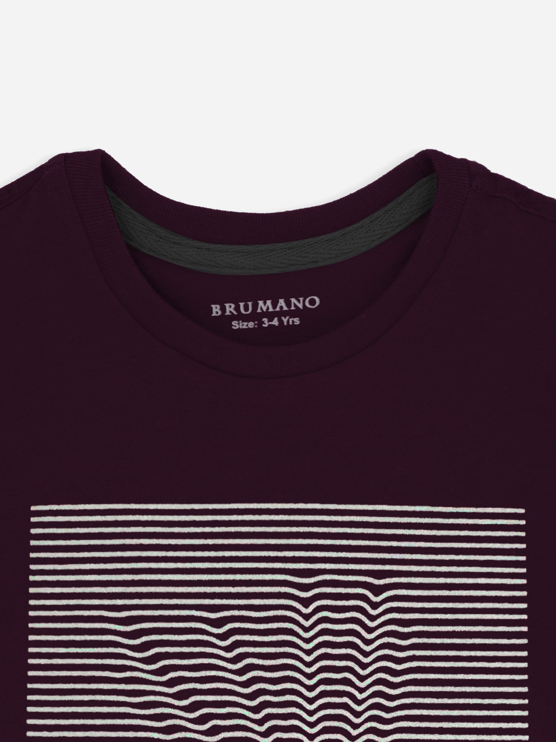 Burgundy Printed  'Boat' Casual tee Brumano Pakistan