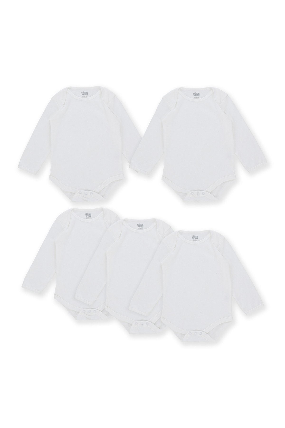 5-Pcs-Bodysuit White Ls