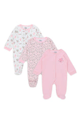 3-Pcs-Footed Sleeper Girls