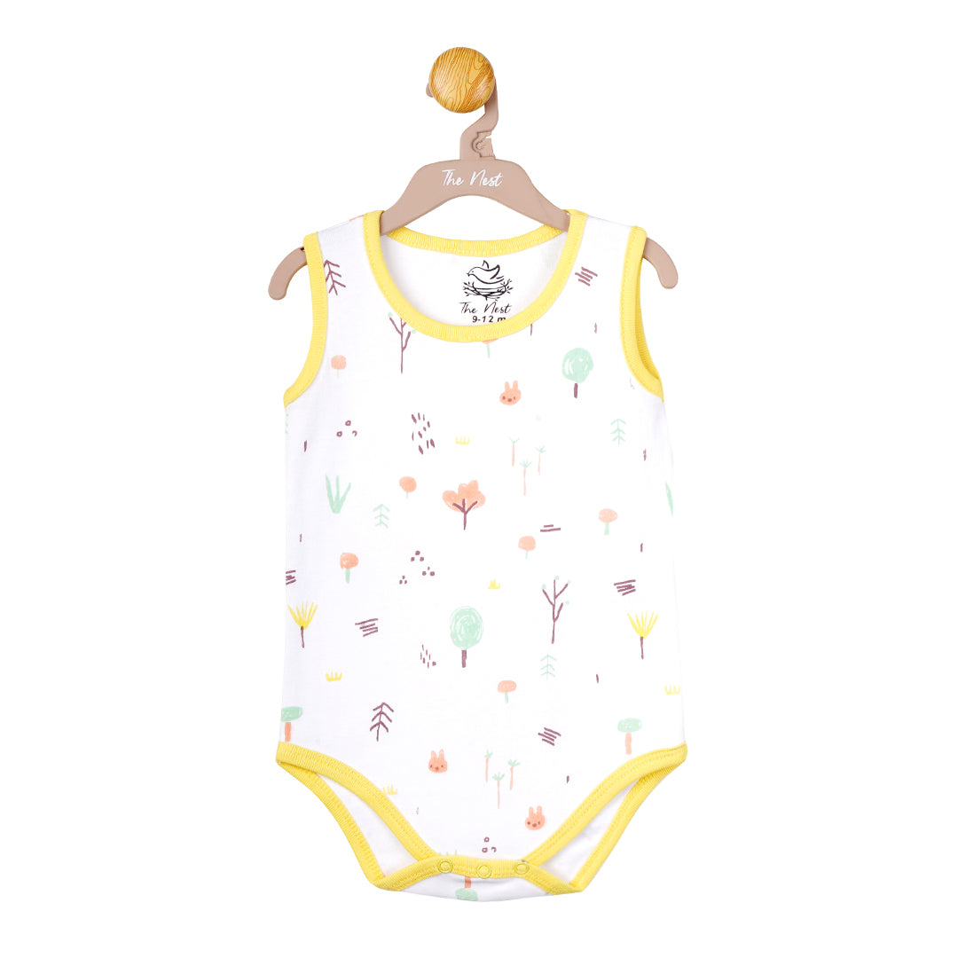 Bunny Breeze Bodysuit with Cyan Trim