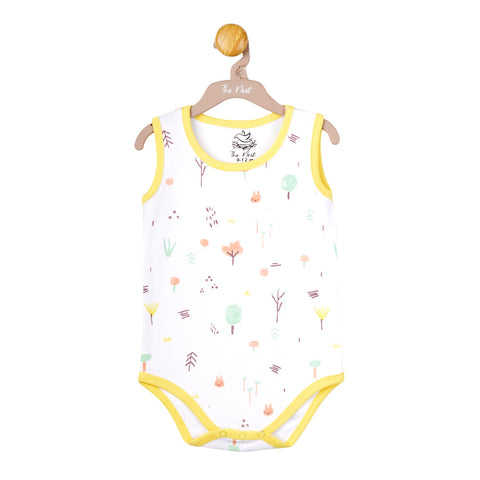 Bunny Breeze Bodysuit with Cyan Trim