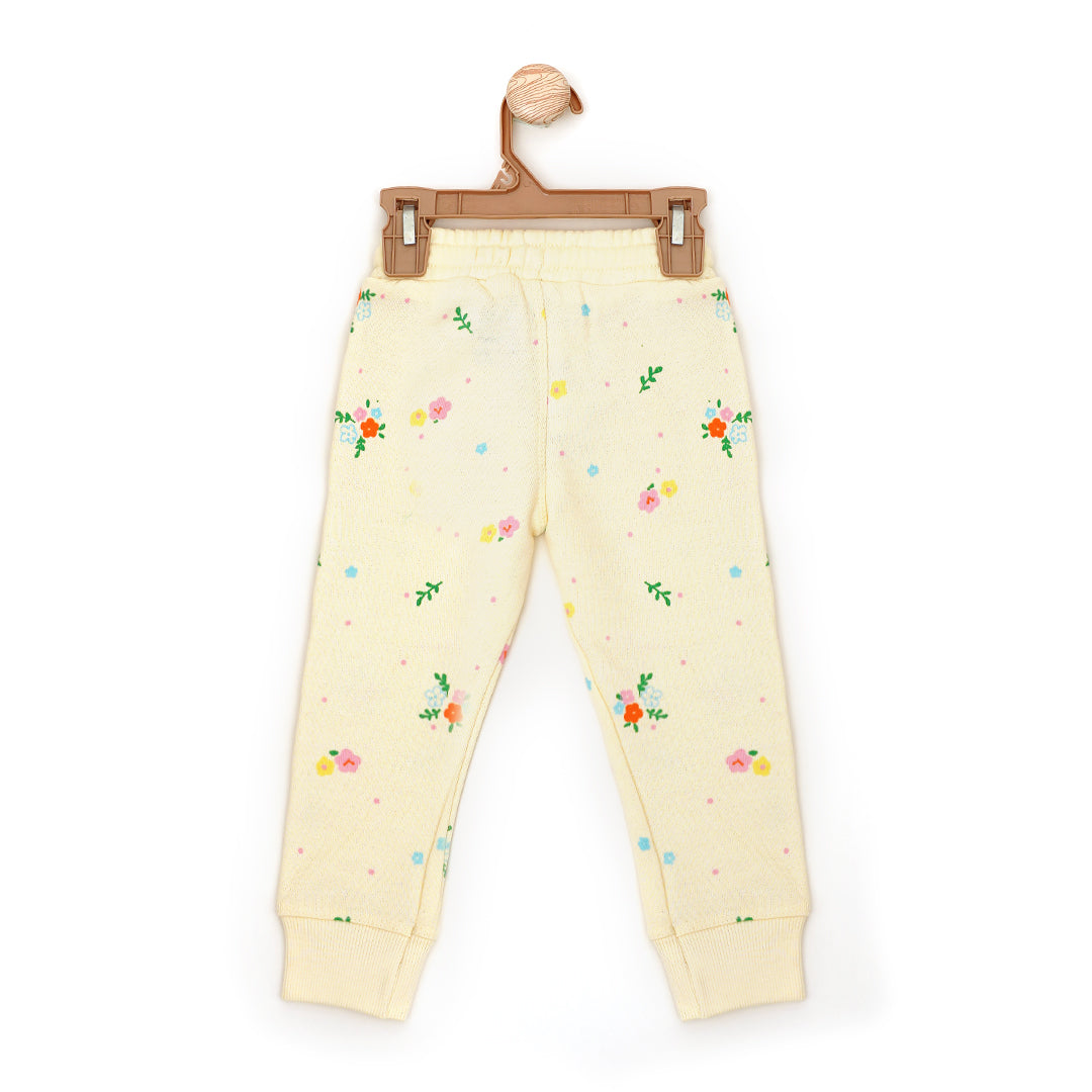 Cream Color Full-Length Trousers