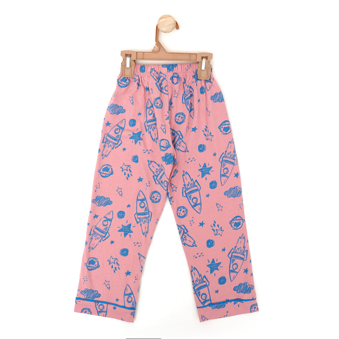 Blue on Rose Baby Nightime Suit Co-rd sets