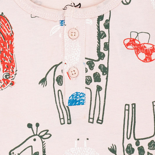 Animal Print Pink Baby Long Sleeve T-Shirt