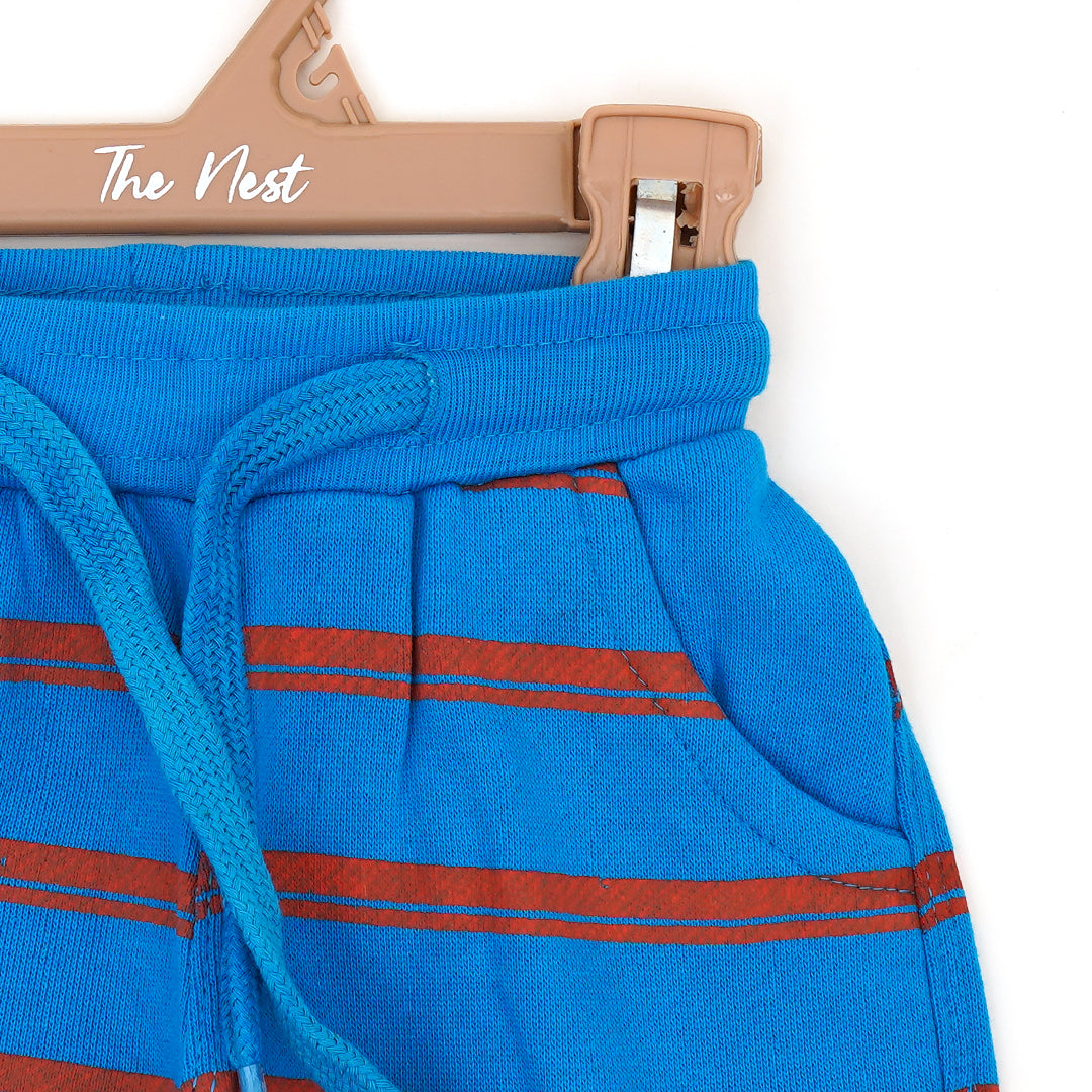 Red-Lined Blue Baby Trousers