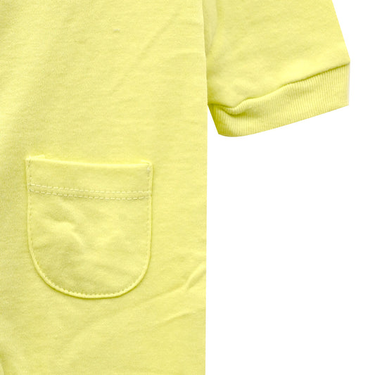Pastel Yellow Fitted plain bodysuit