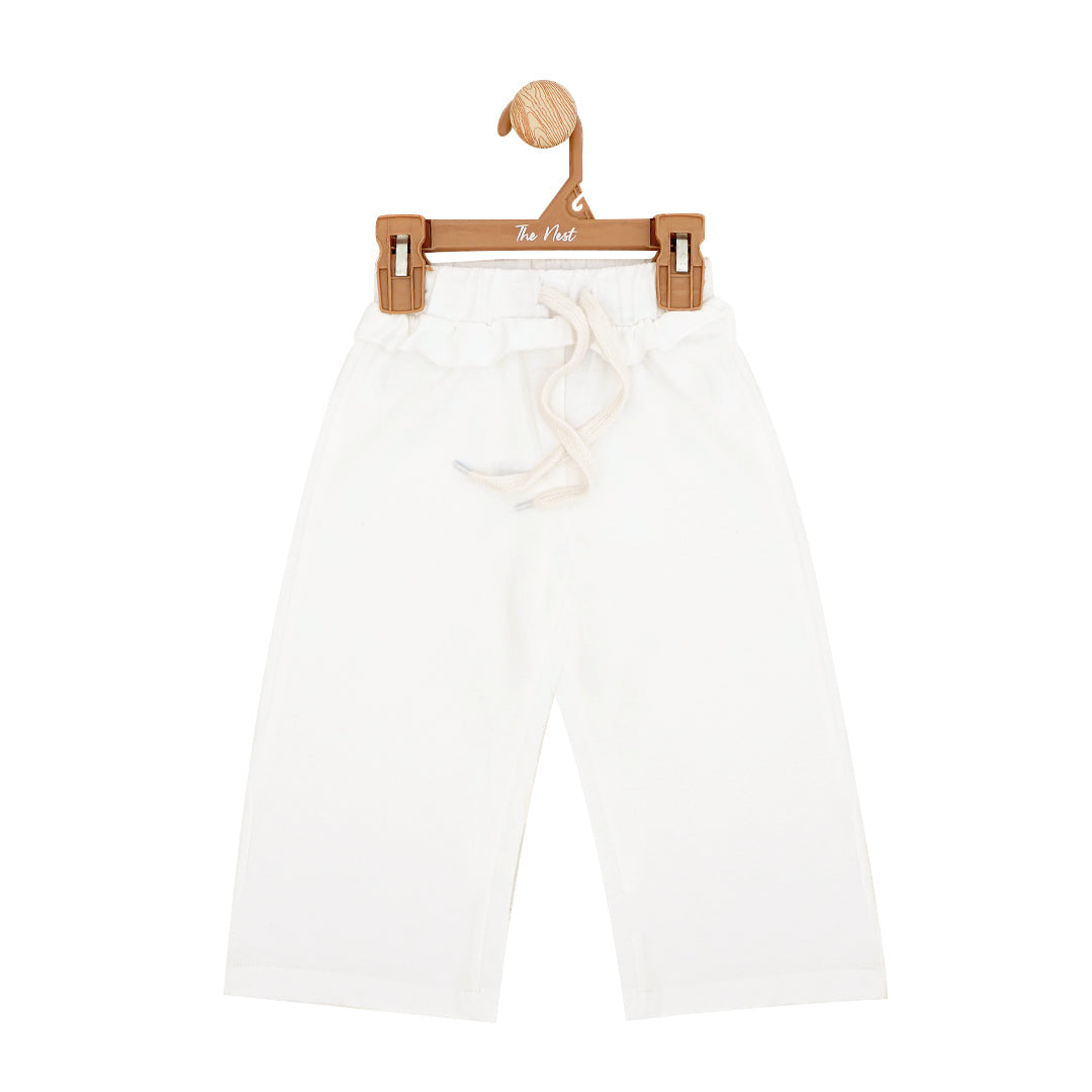 The White French Terry Trouser