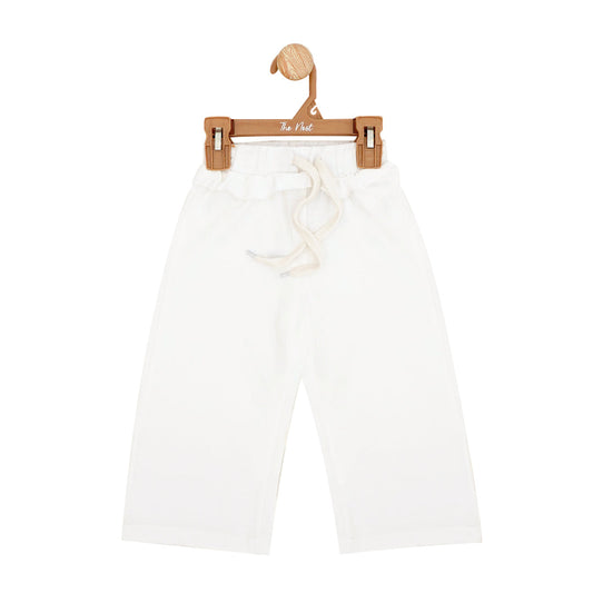 The White French Terry Trouser