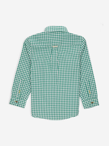 Green Gingham Casual Long Sleeve Shirt Brumano Pakistan