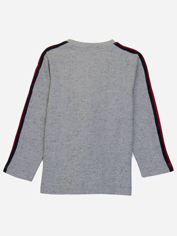 Grey Sweatshirt With Red Stripe Detailing Brumano Pakistan