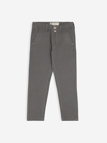 Grey Casual Chino With Flap Pockets