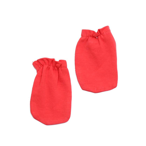 Plain Red Baby Mittens