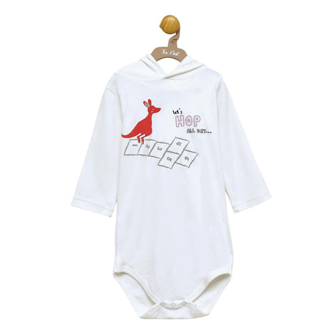 White Kangaroo Bodysuit