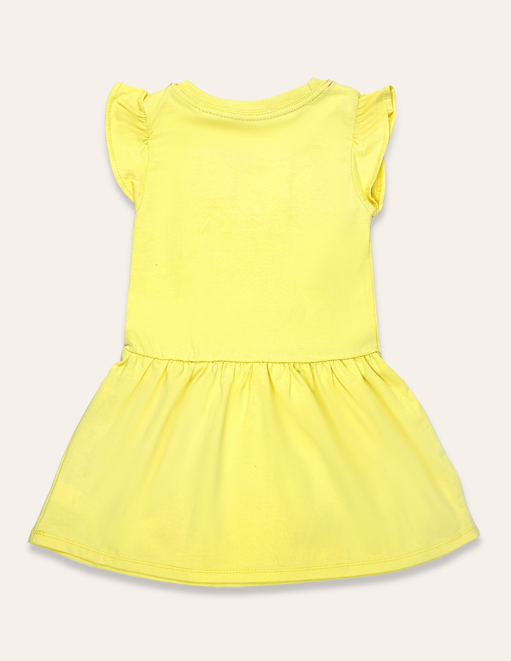 Yellow Pom Pom Dress