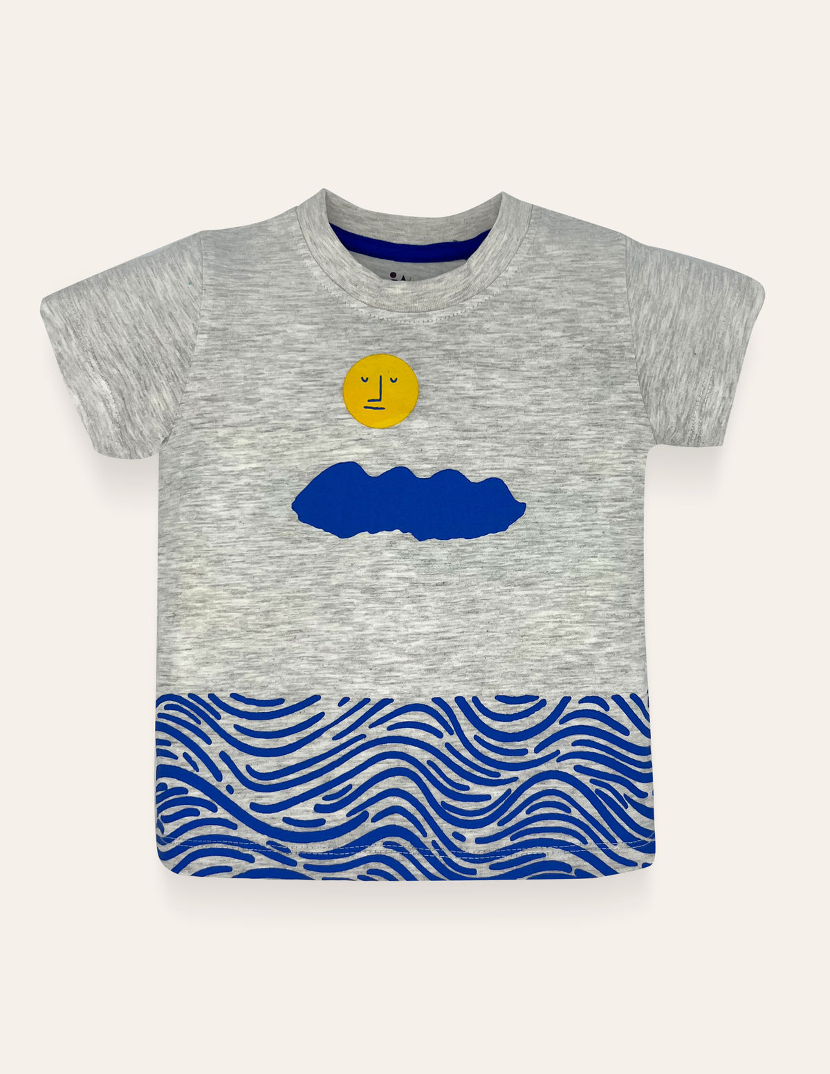 Boys Oatmeal Waves T-Shirt