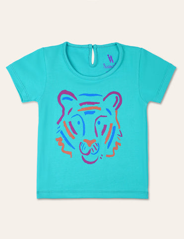 Girls Tiger Print T-Shirt