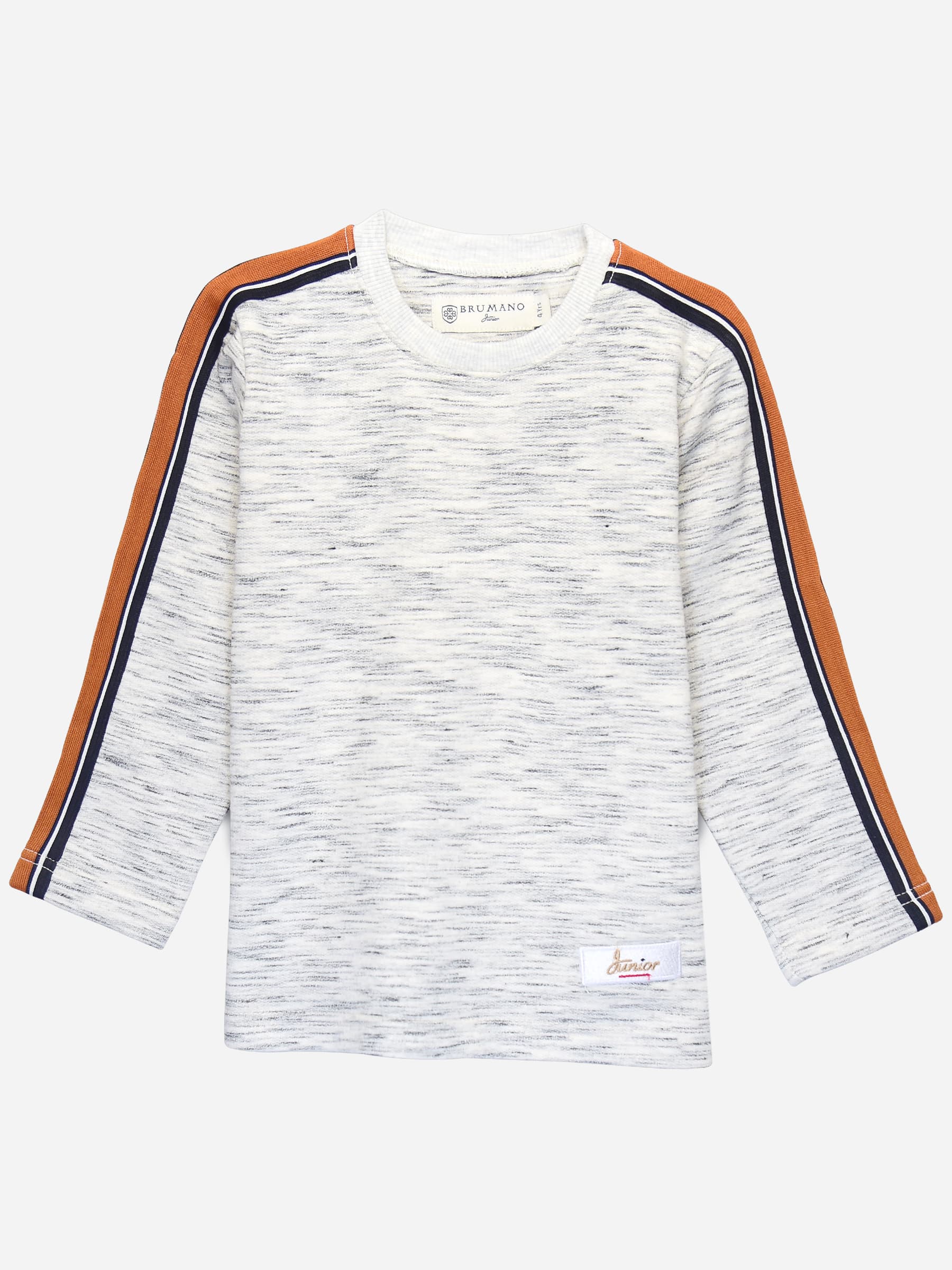 Inject Patterned Sweatshirt With Orange Stripe Detailing Brumano Pakistan
