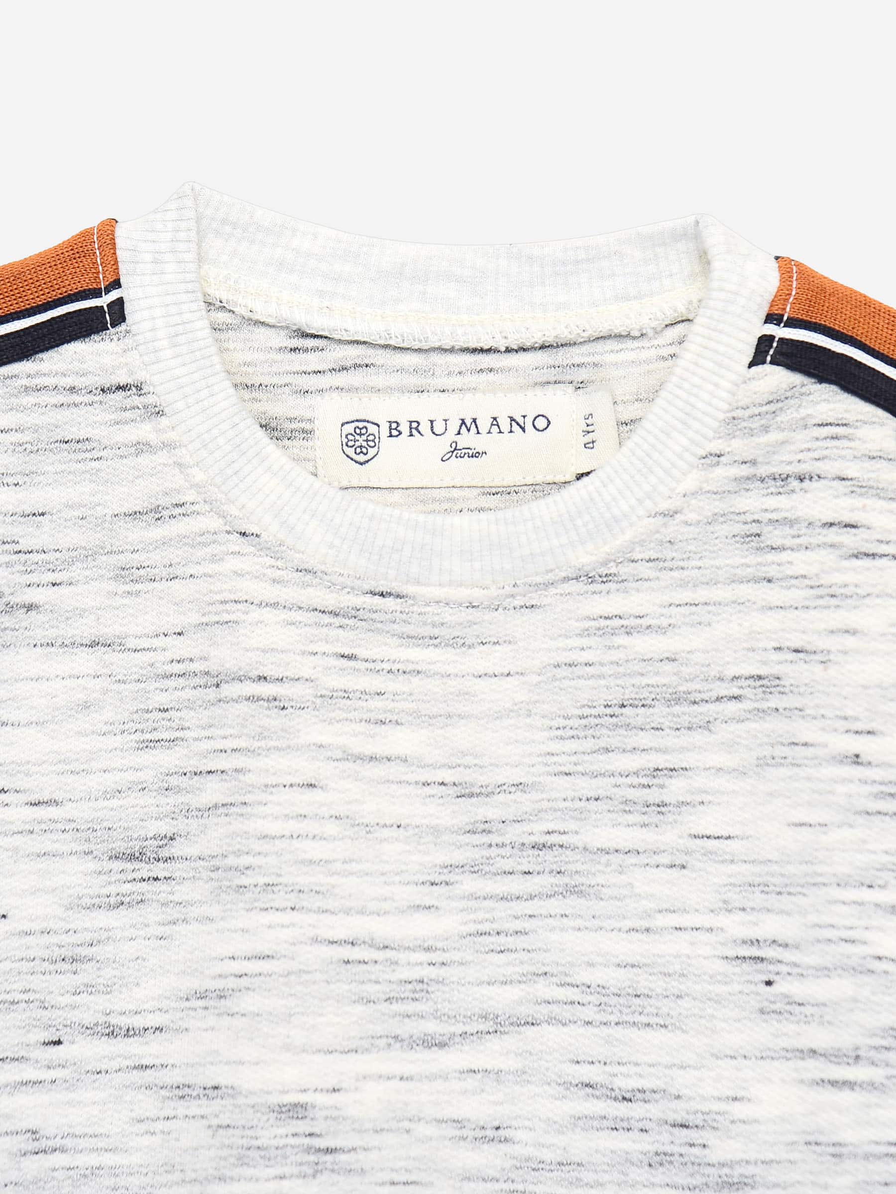 Inject Patterned Sweatshirt With Orange Stripe Detailing Brumano Pakistan