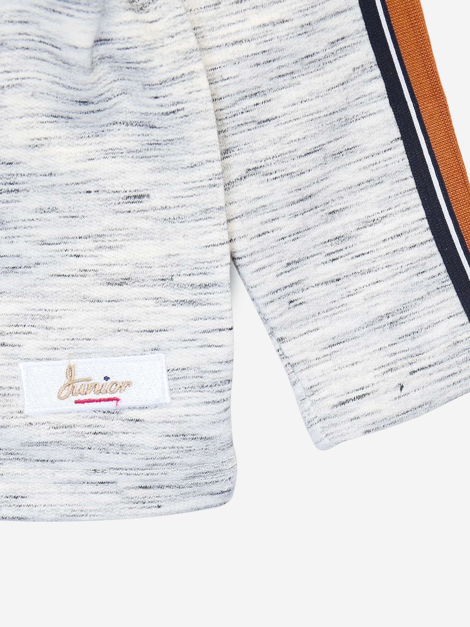 Inject Patterned Sweatshirt With Orange Stripe Detailing Brumano Pakistan