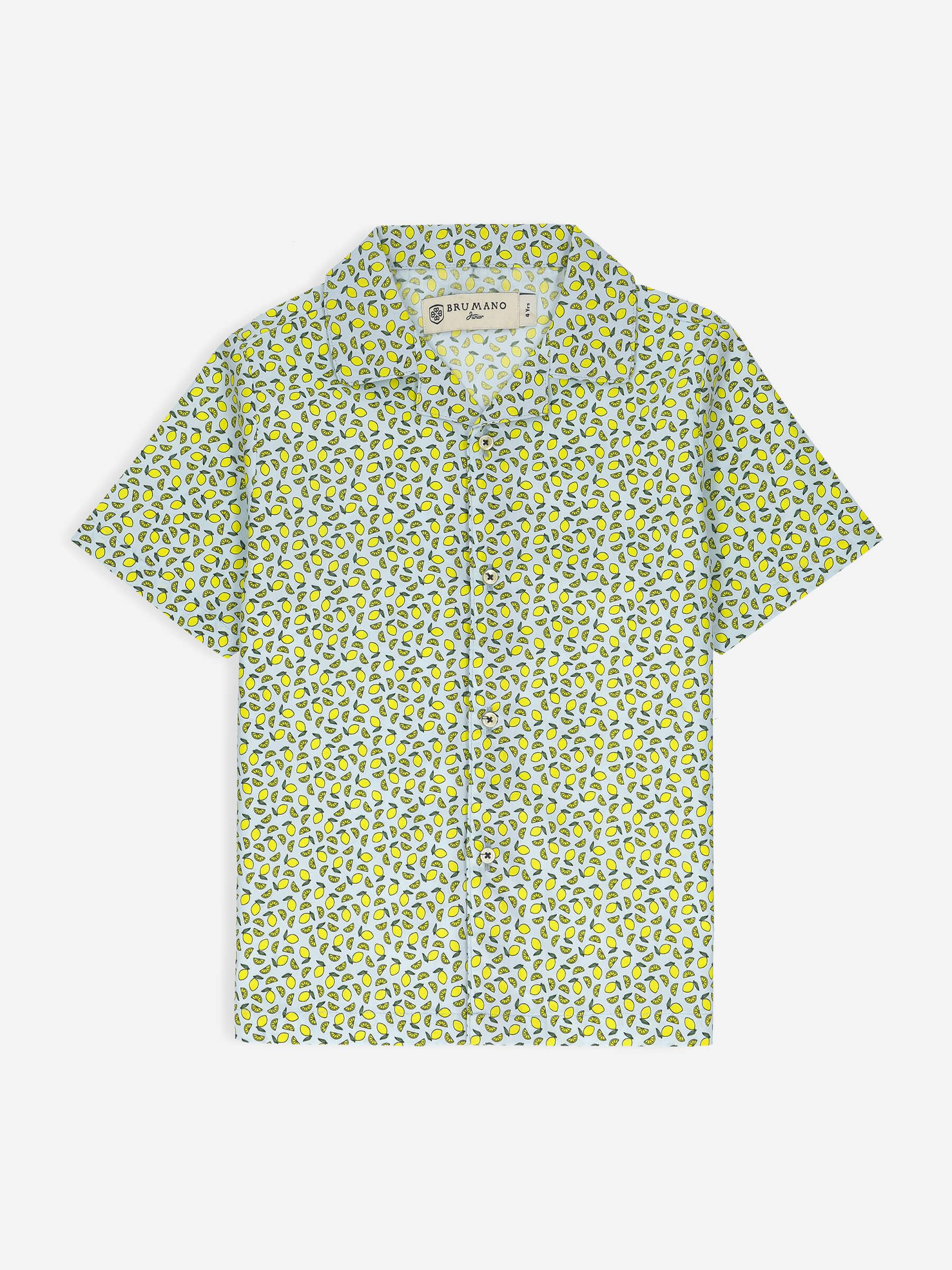 Lemon Printed Cuban Collar Half Sleeve Casual Shirt Brumano Pakistan