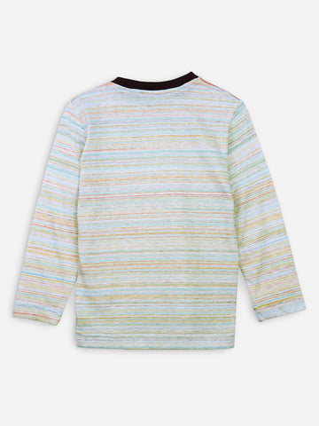 Multi Color Long Sleeve Casual T-Shirt With Pocket Brumano Pakistan