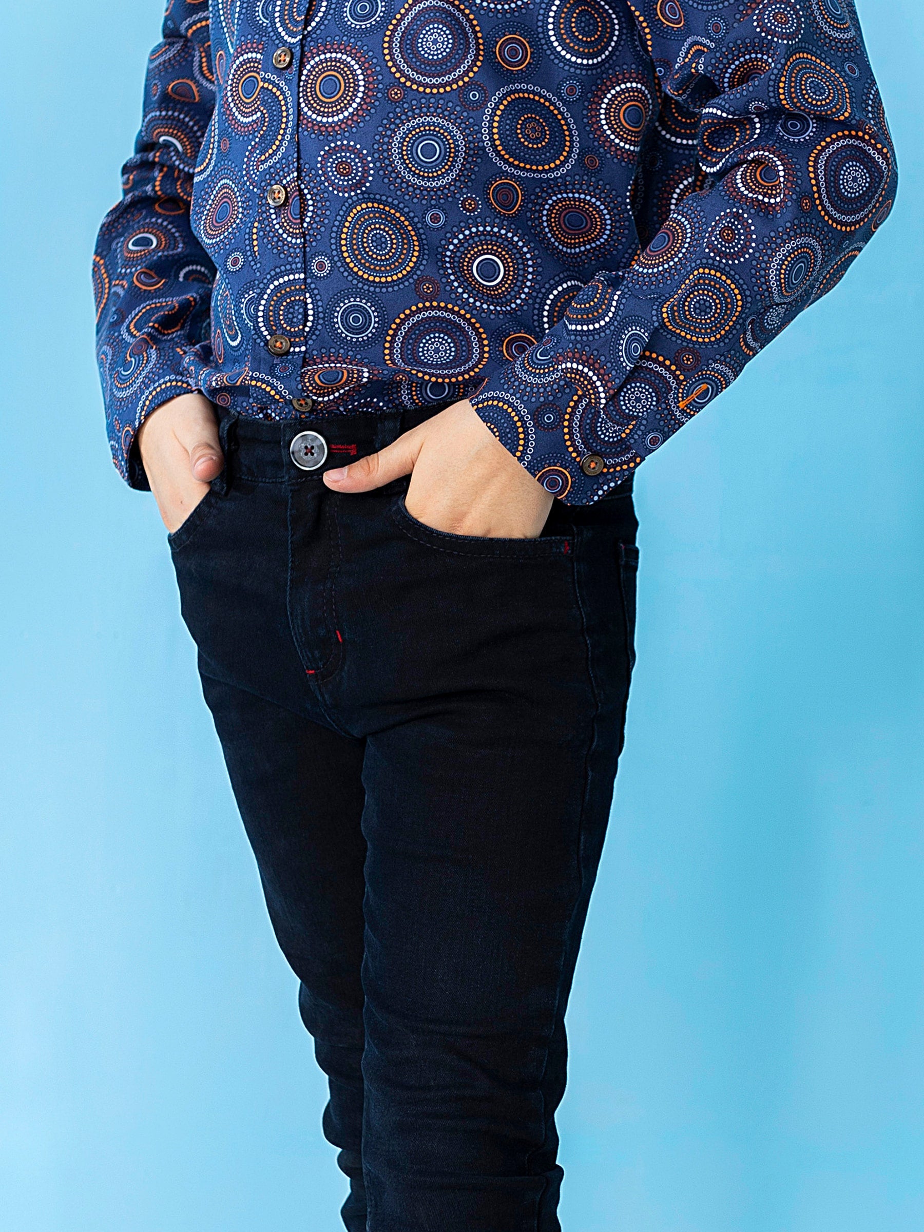 Navy Blue Slimfit Casual Jeans Bruamano Pakistan