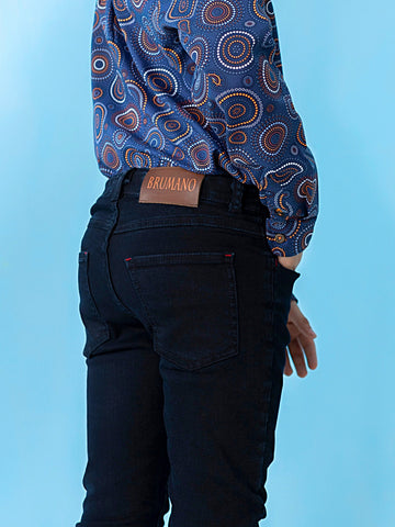 Navy Blue Slimfit Casual Jeans Bruamano Pakistan
