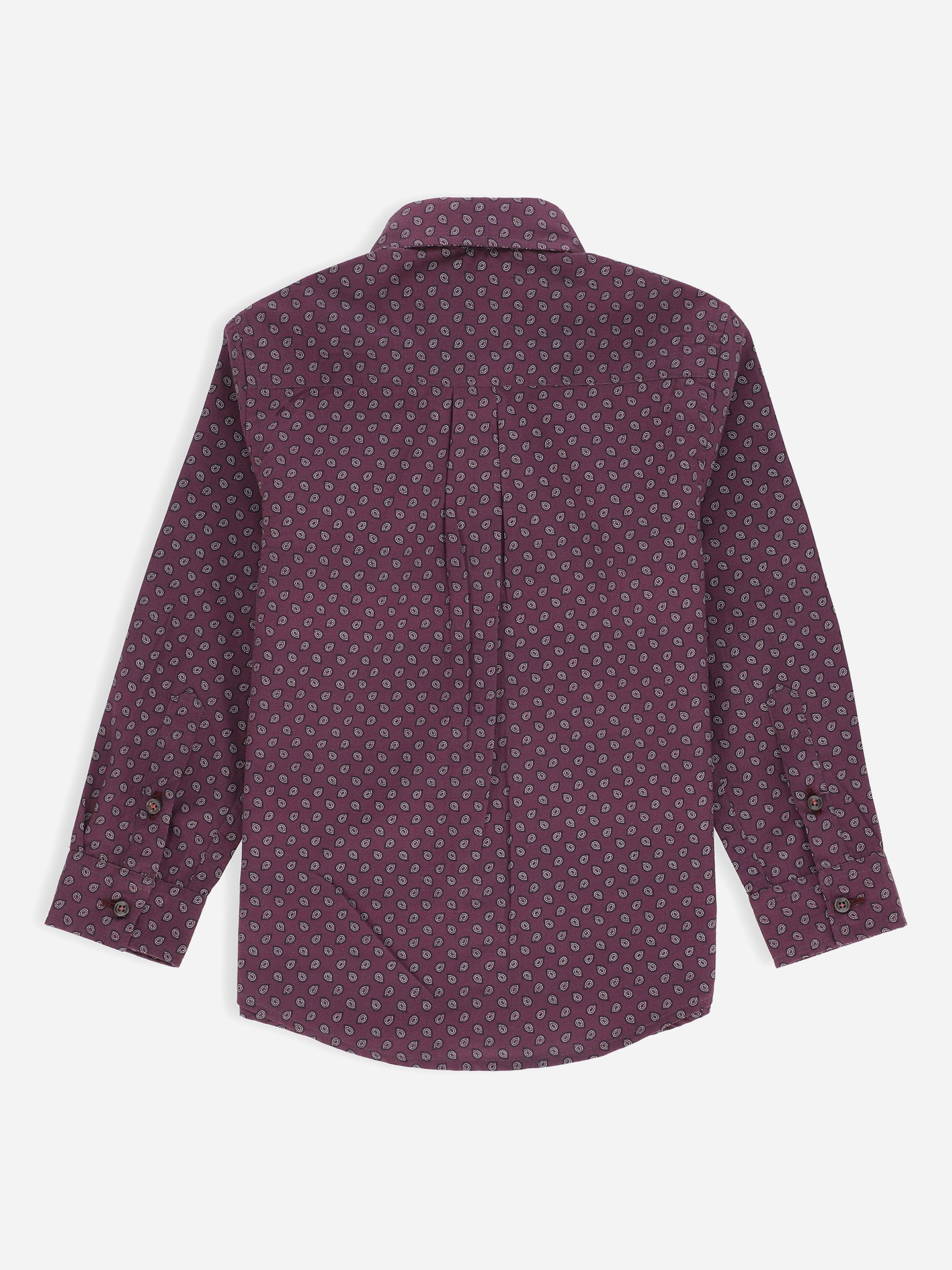 Purple Paisley Printed Long Sleeve Casual Shirt Brumano Pakistan