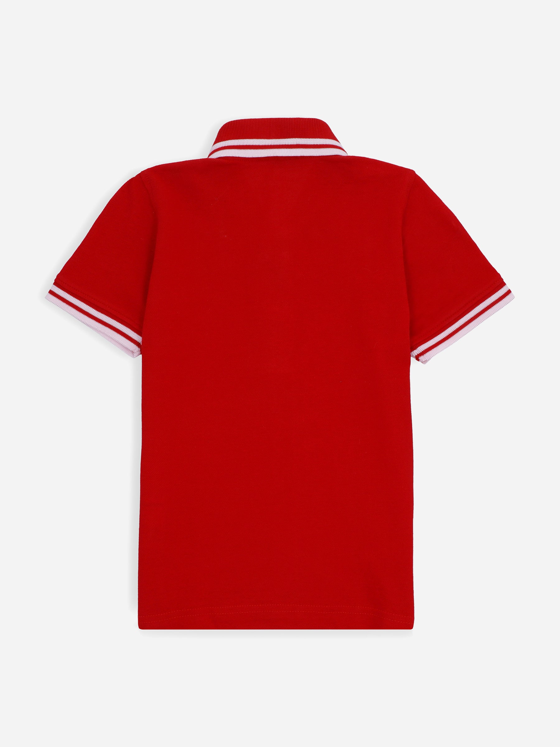 Red Pique Casual Tipped polo Brumano Pakistan