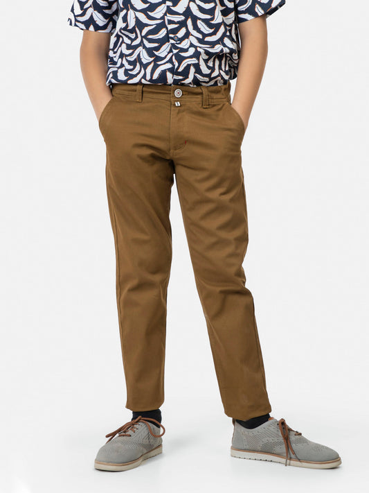 Sepia Brown Casual Chino With Flap Pockets Brumano Pakistan