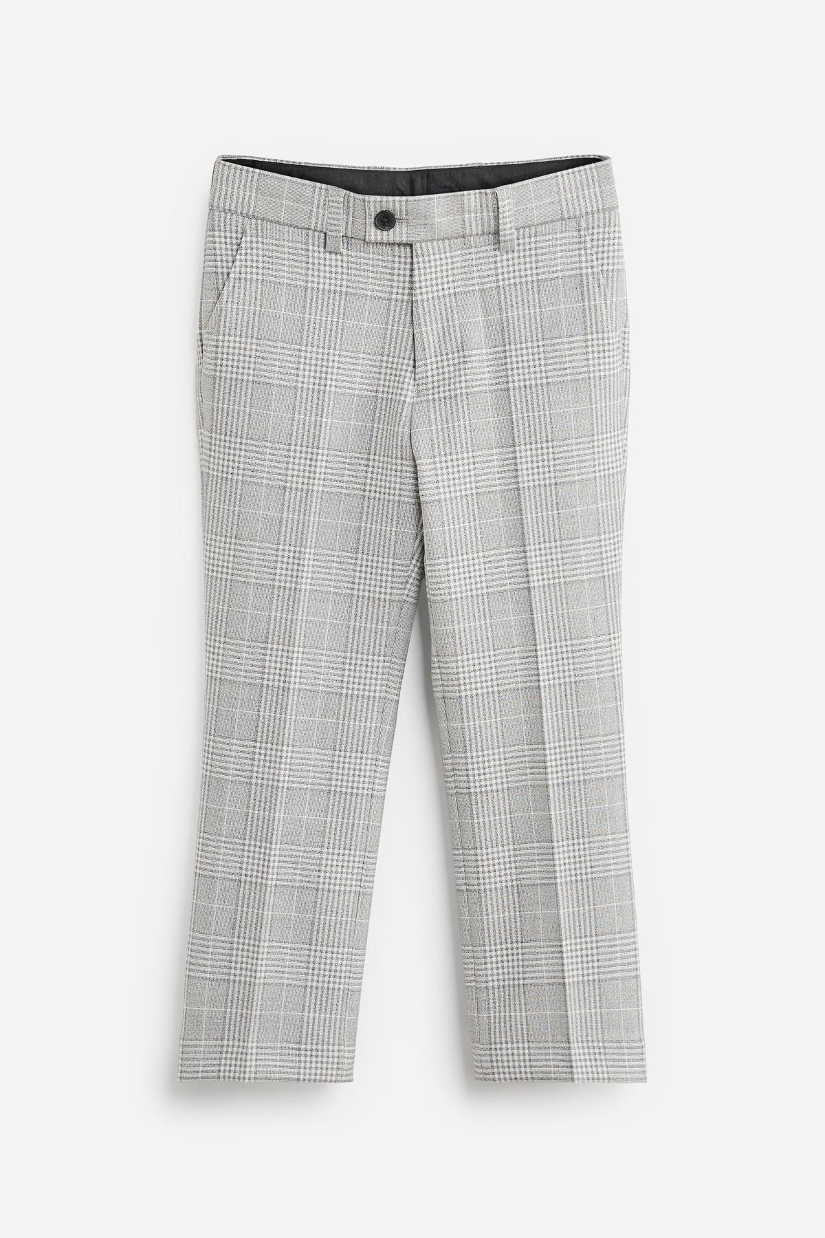 Grey Check Suit: Trousers