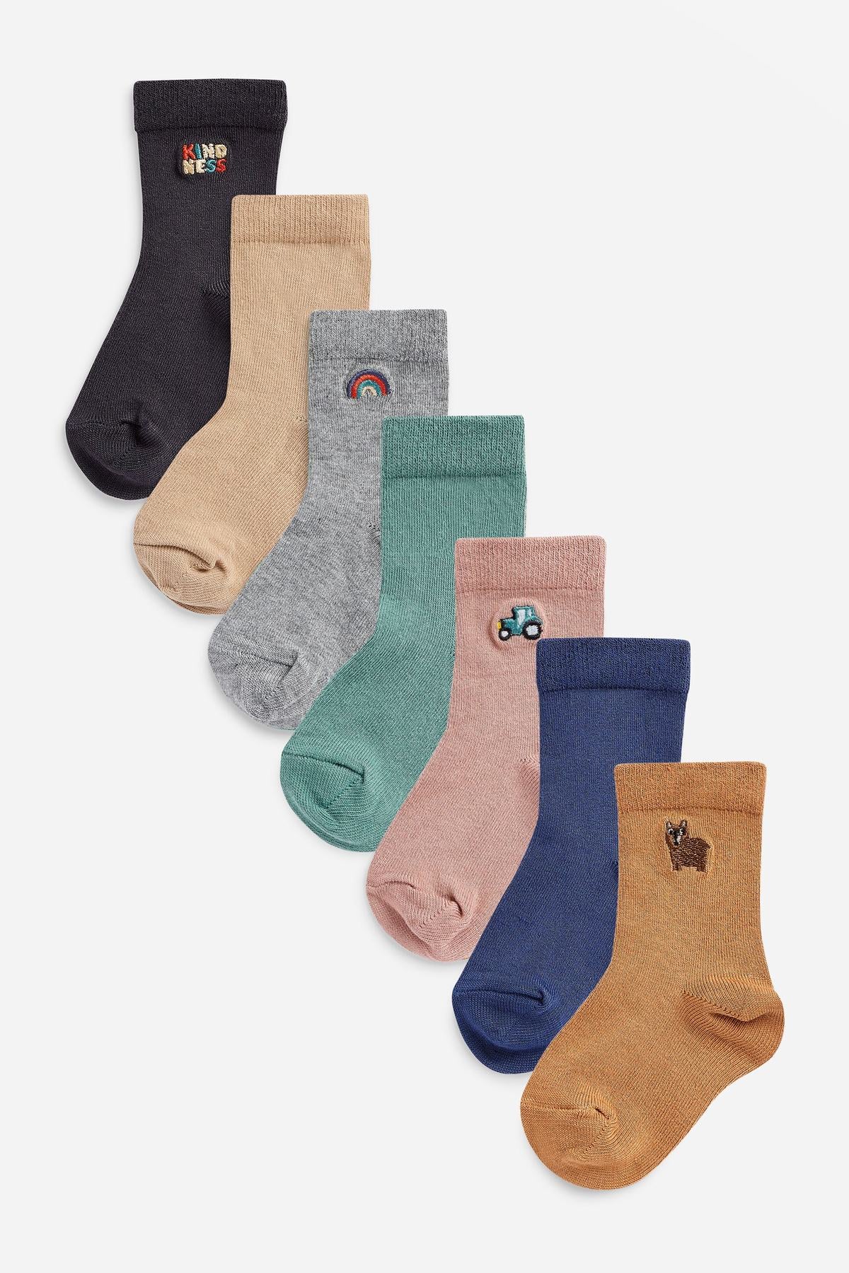 7 Pack Cotton Rich Socks
