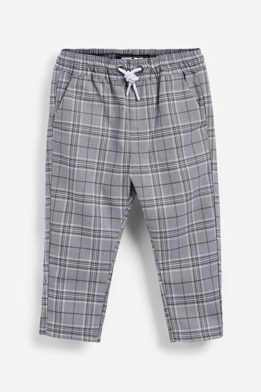 Pull-On Check Trousers