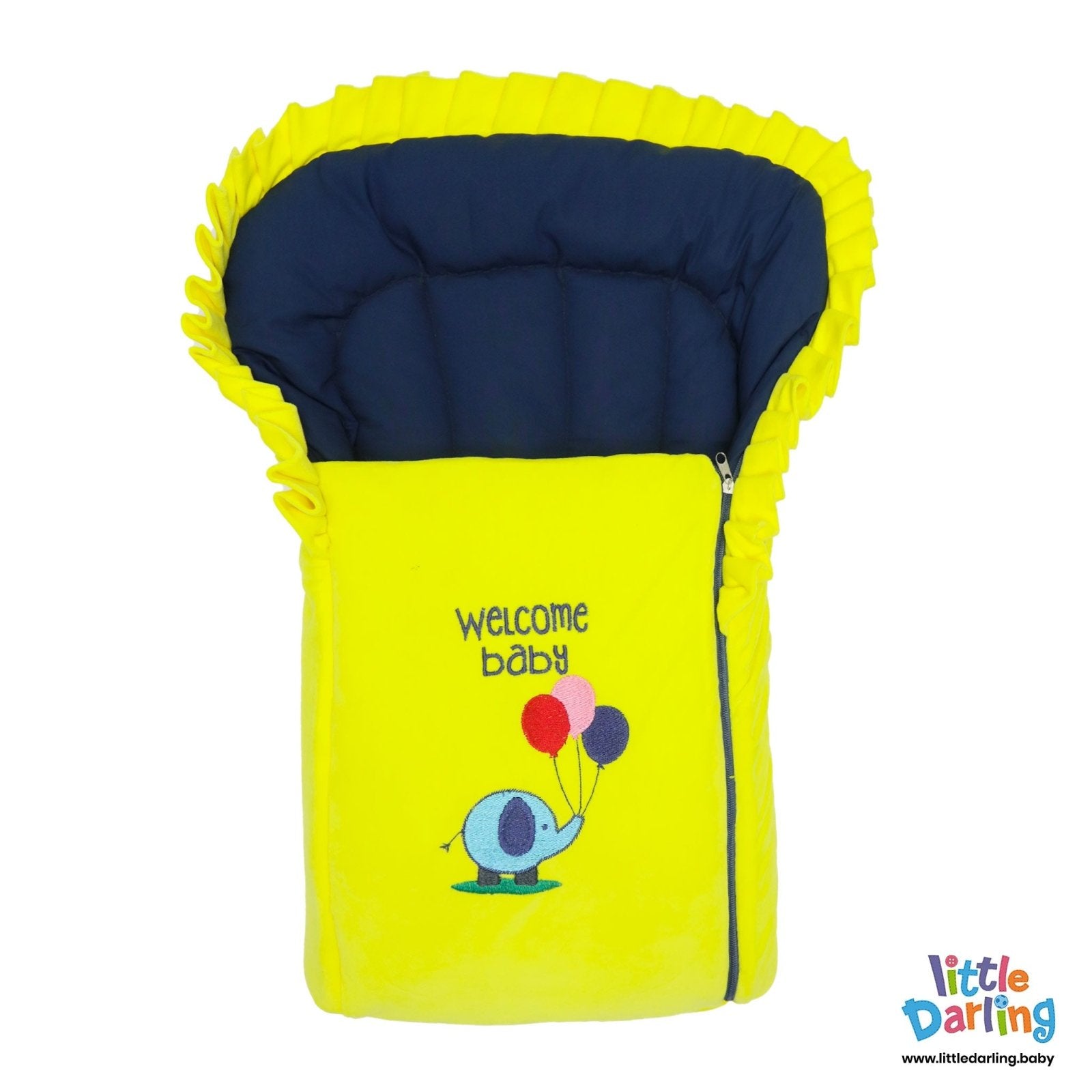 Baby Carry Nest Frill Welcome baby Yellow Color | Little Darling - Zubaidas Mothershop
