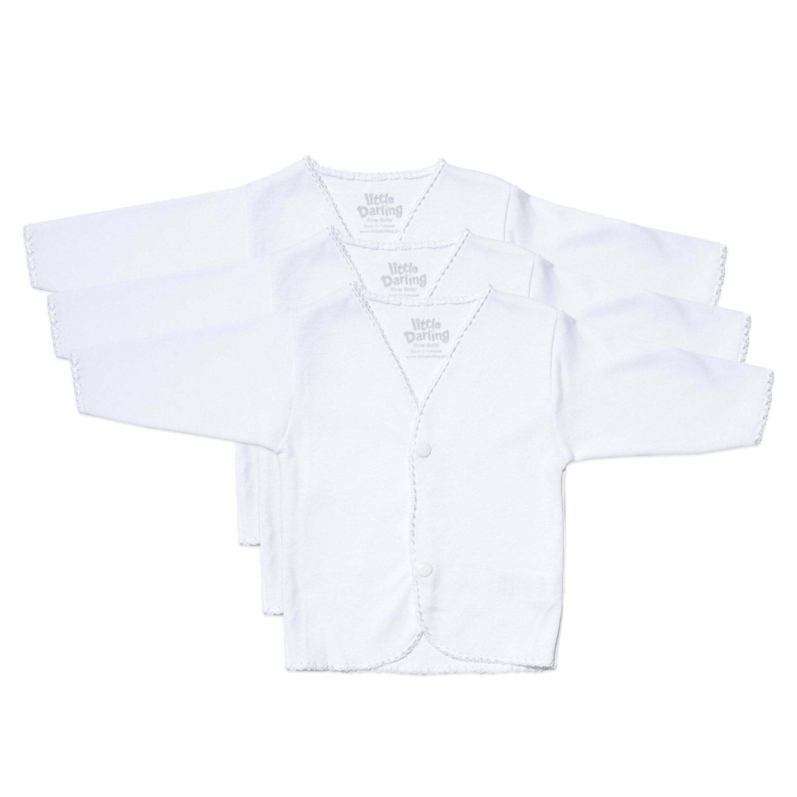 Cotton Vest Pack Of 3 Full Sleeve | Little Darling - Zubaidas Mothershop