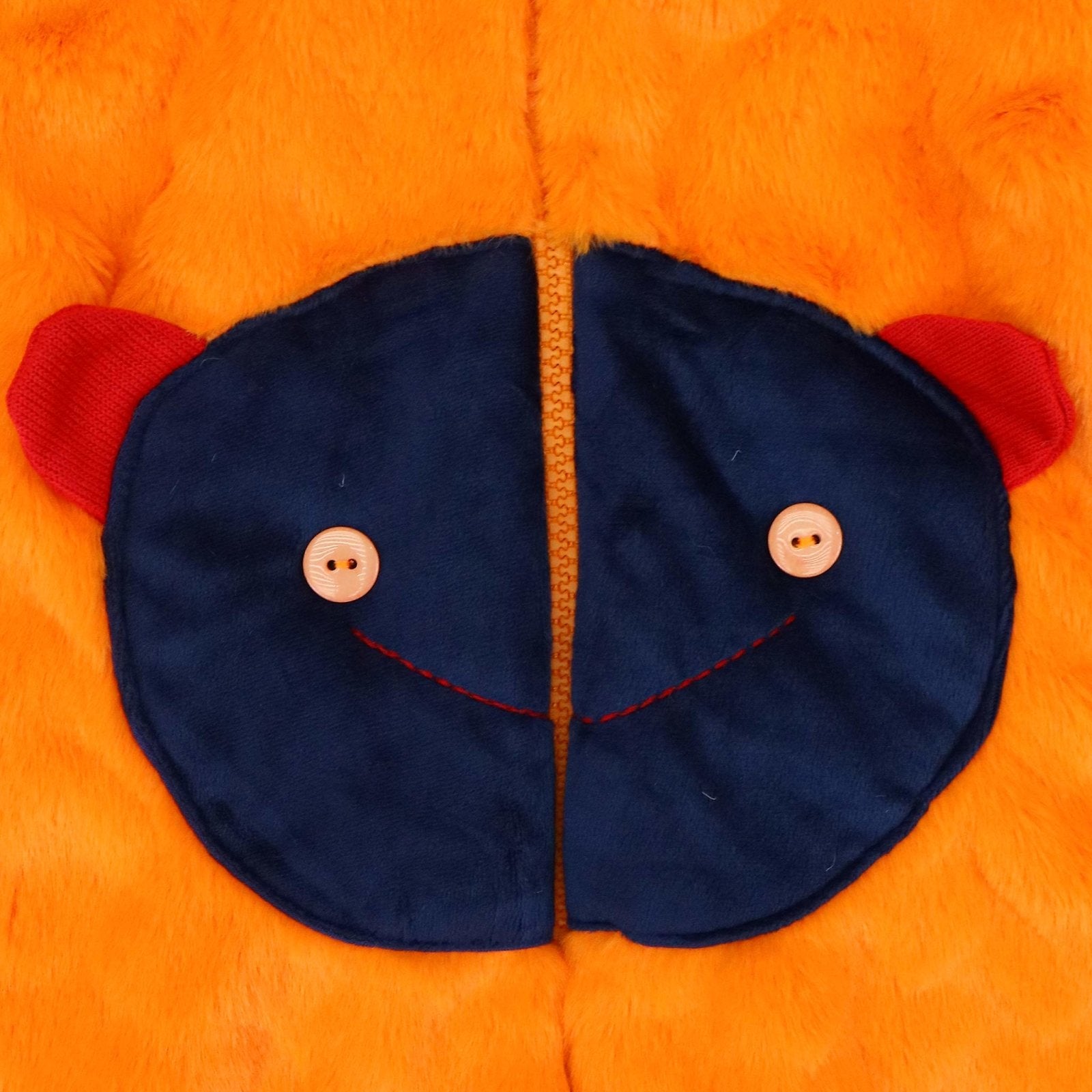 Hooded Fleece Romper Cute Animal Orange | Little Darling - Zubaidas Mothershop