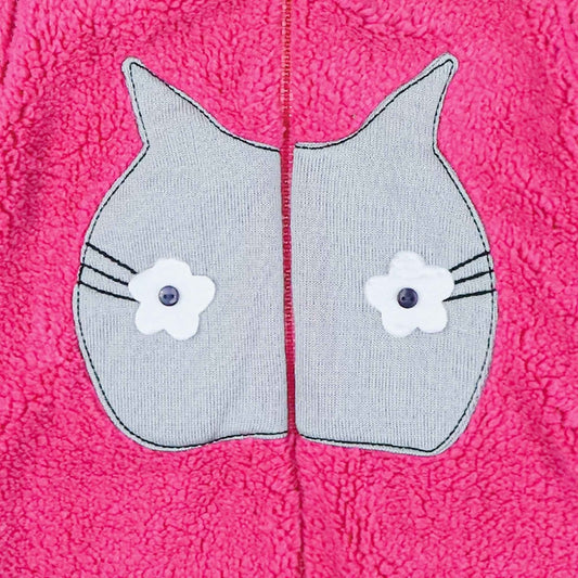Hooded Fur Romper Animal Character Pink | Little Darling - Zubaidas Mothershop