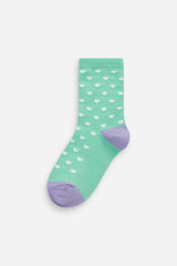 Colourful 7 Pack Cotton Rich Spot Stripe Ankle Socks