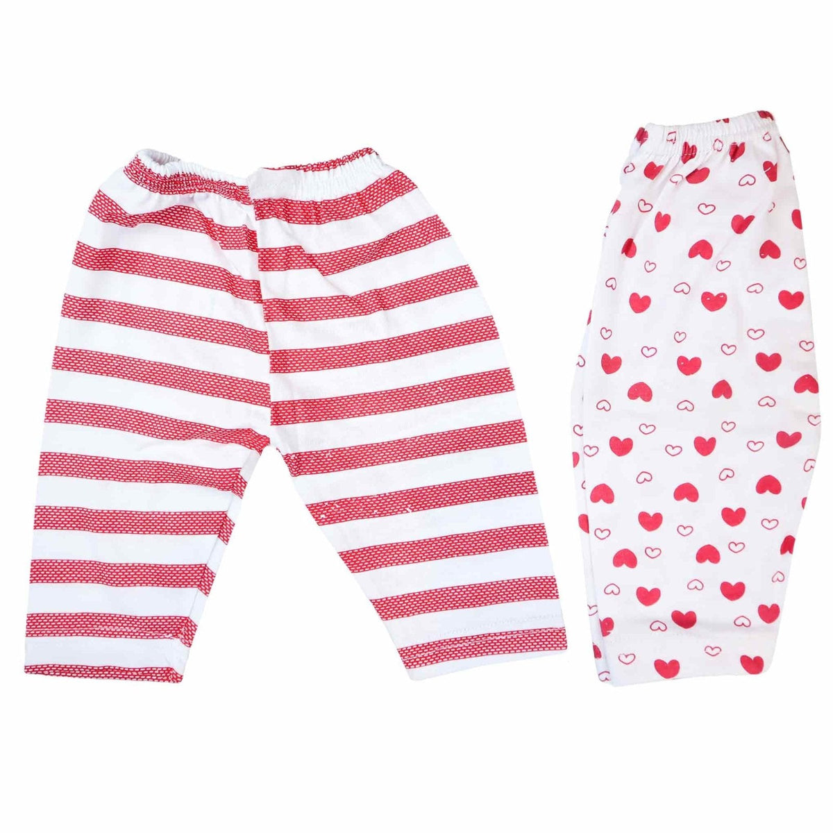 Pajama Set of 2 Hearts Print Pink Color | Little Darling - Zubaidas Mothershop