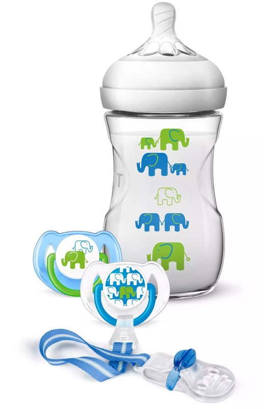 philips avent - natural 260ml elephant design gift set - philips avent - natural 260ml elephant design gift set - Cotton Candy™ Pakistan