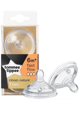 Tt - Ctn Fast Flow Silicone Wide Neck Pk 2 Teats